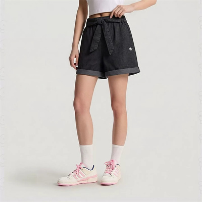 滔搏adidas阿迪达斯三叶草女子DENIM SHORT W运动休闲短裤LF4601