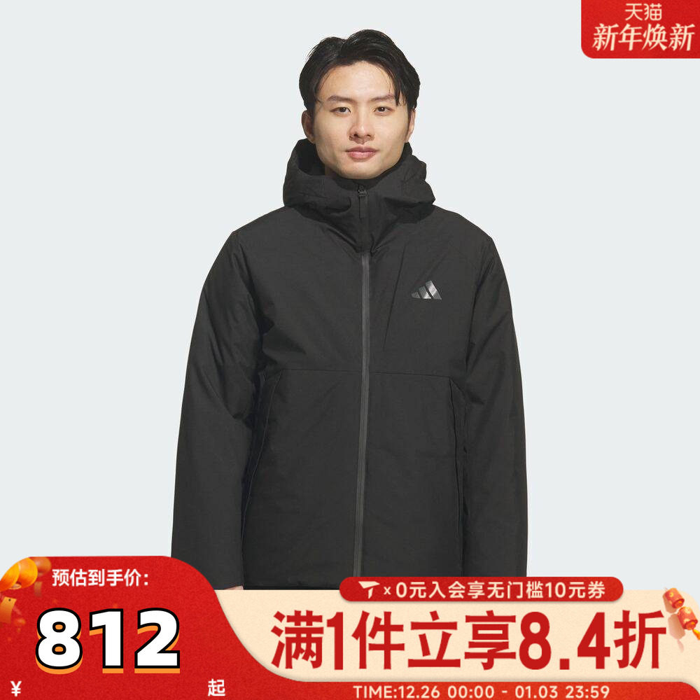 adidas阿迪达斯男子户外运动训练保暖连帽羽绒服外套KQ5505 - 封面