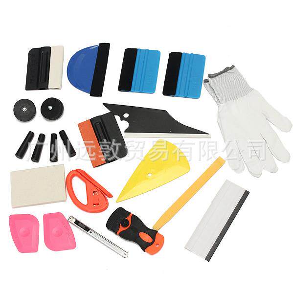 STR改色贴膜收边工具缝隙施工刮板 改色膜隐形车衣工具套装22件套