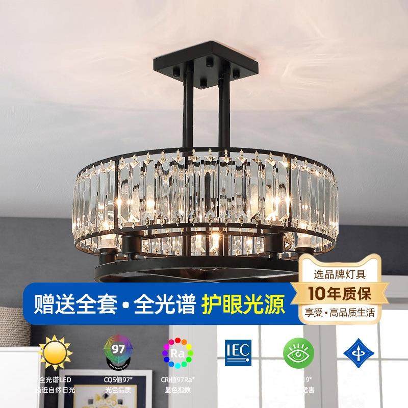 美式水晶吊灯客厅餐厅主灯卧室轻奢大气简约乡村田园设计师款灯具,3C数码配件,USB灯,淘宝优惠券,粉丝福利购,淘宝优惠卷