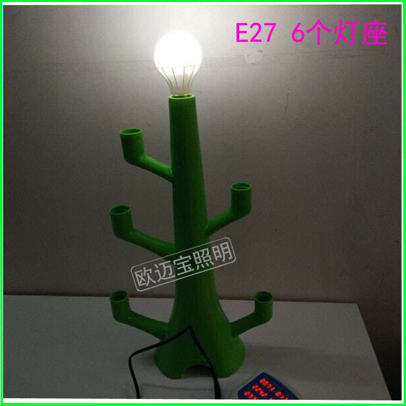 发财树展示架LED球泡试灯台 树形立式试灯器 E27多头展示测试架
