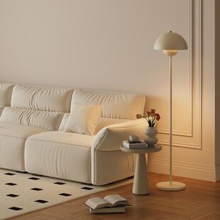 客厅落地灯简约现代大气新款卧室床头柜一体台灯奶油风北欧落地灯