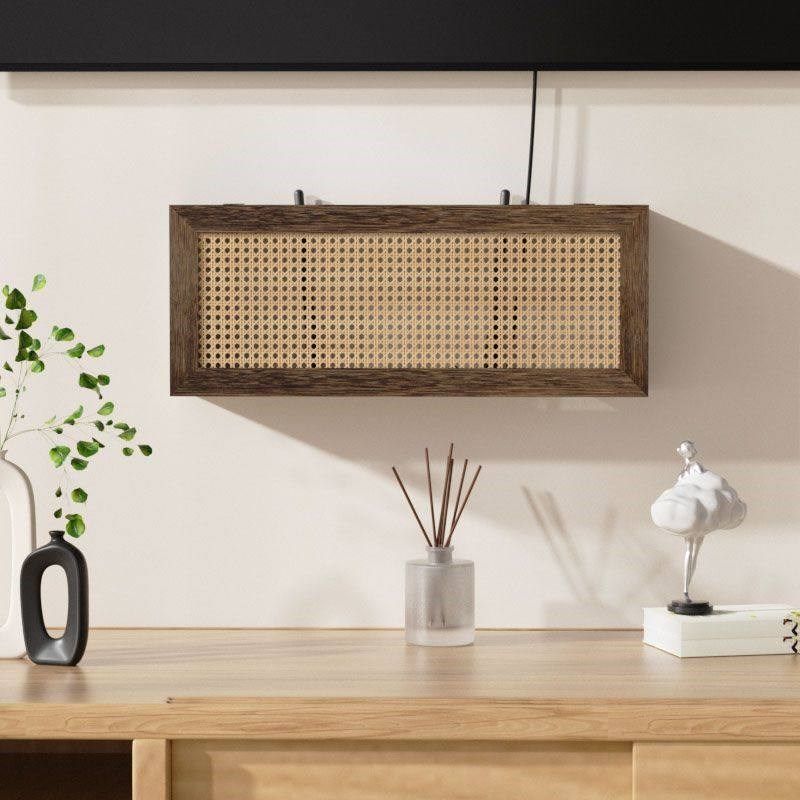 新不伤墙a路由器放置架实木路由器收纳盒壁挂式wifi电线集线盒接,收纳整理,茶具收纳盒,淘宝优惠券,粉丝福利购,淘宝优惠卷