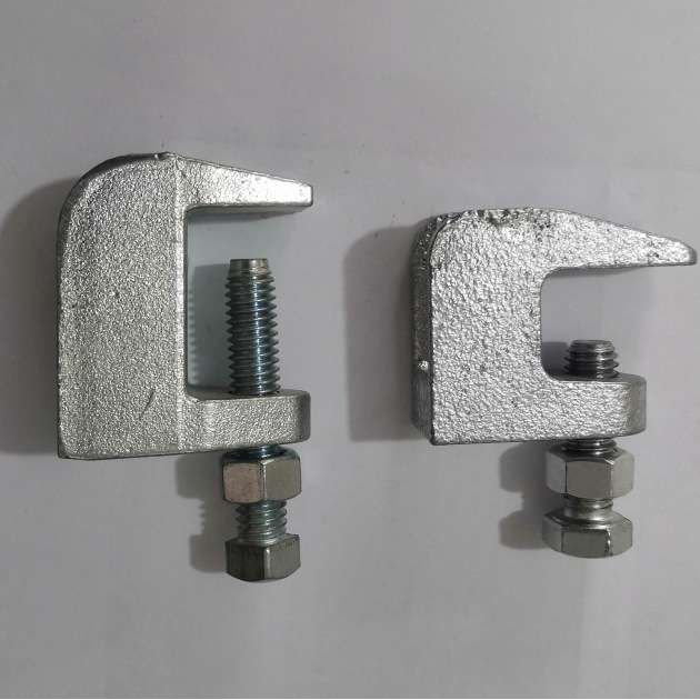 镀锌球墨铸铁虎口夹C型钢管夹梁卡梁夹开口梁夹1/21/43/43/4圆管