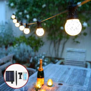 亚马逊太阳能球泡灯 饰灯 G50灯串复古户外庭院圣诞节日婚庆装
