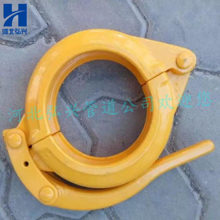 混凝土泵管快速管卡 两孔四孔座卡 U型楔形砼泵配件 对开管卡