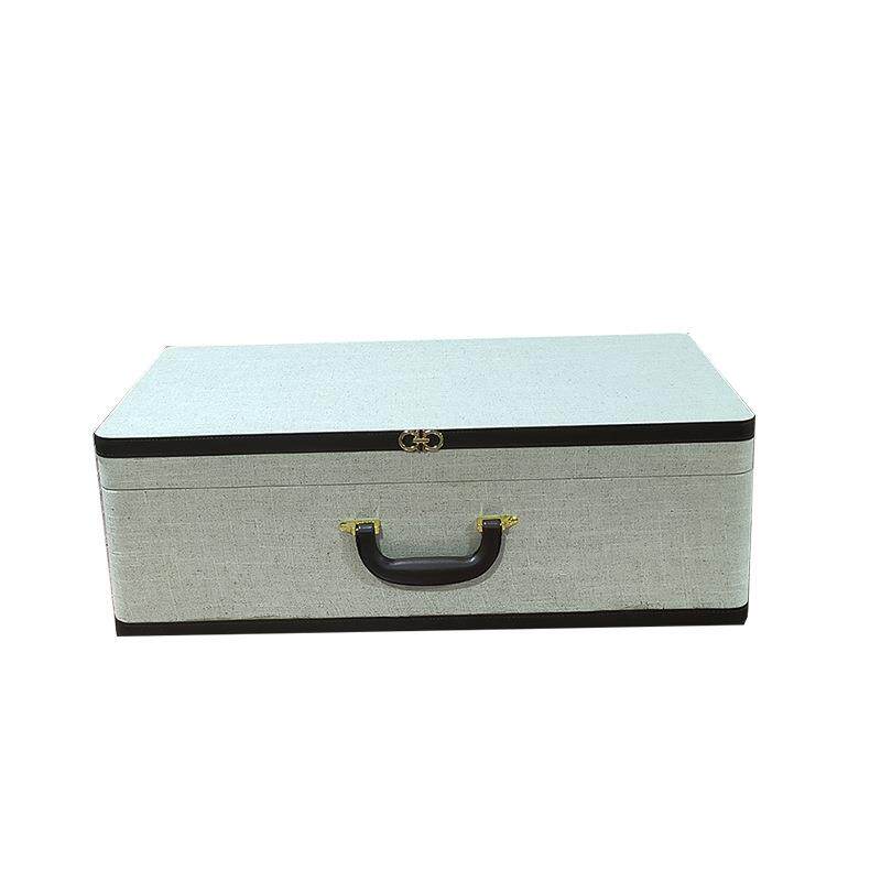 现代简约皮质手提箱样板房衣帽间收纳盒软装家居饰品摆件装饰道具