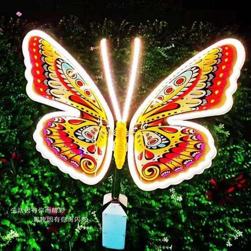 LED户外仿真动态静态蝴蝶灯网红打卡公园庭院装饰灯亮化灯