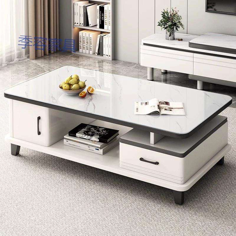 LYM茶几客厅家用茶桌轻奢新款现代简约小户型电视柜钢化玻璃组合