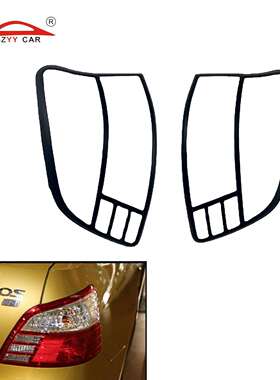 2010-2013款威驰vios尾灯罩黑色后灯罩 电镀ABS汽车装饰件