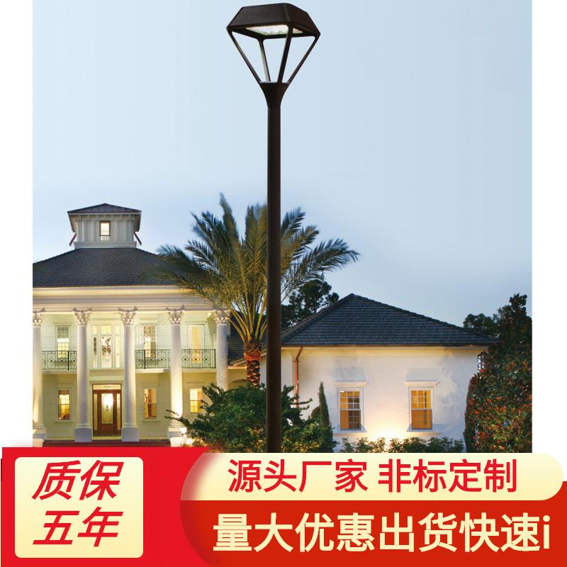 3米LED单头庭院灯大小杆接市电路灯四边形灯头花园景区公园庭院灯