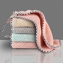 挂式 珊瑚绒锁边抹布家用厨房菠萝格不掉毛强吸水素色洗碗白洁抹布