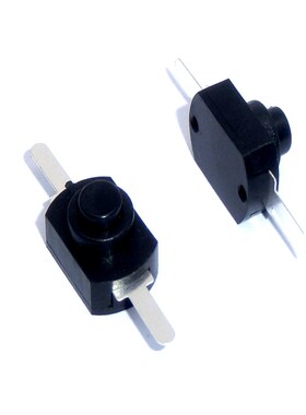 1208YD 黑白色 小号 手电筒开关2脚 黑色按钮 开关手电筒控制开关