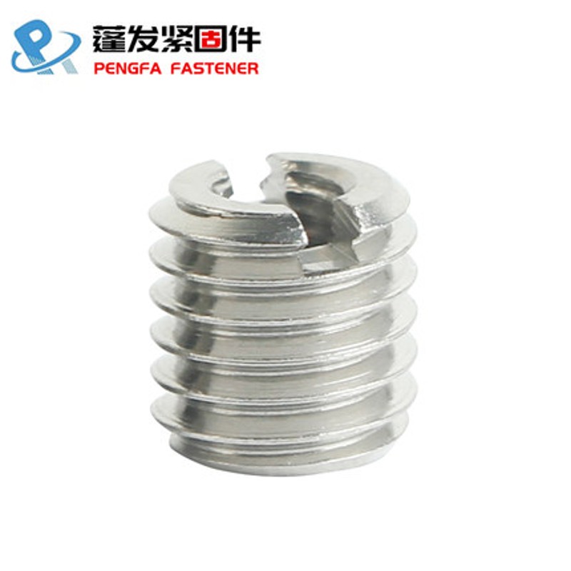 304不锈钢内g外牙螺母螺纹转换牙套一字槽螺纹护套自攻螺套M3-M16