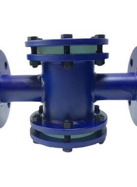 衬四氟不锈钢 铸钢 碳钢管道四通十字法兰视镜HGS07F46耐腐蚀酸碱