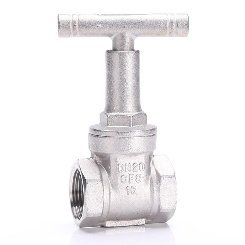 304不锈钢锁闭闸阀带锁磁性防z盗水表内螺纹丝扣自来水闸阀开关阀