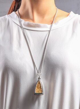 泰国佛牌甄子丹同款龙婆key佛陀吊坠2550年龙婆基带编号