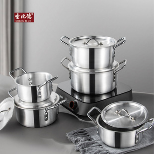 cookware 跨境锅具亚马逊铝锅7件套炊具套装 家用酒店用砂光铝汤锅