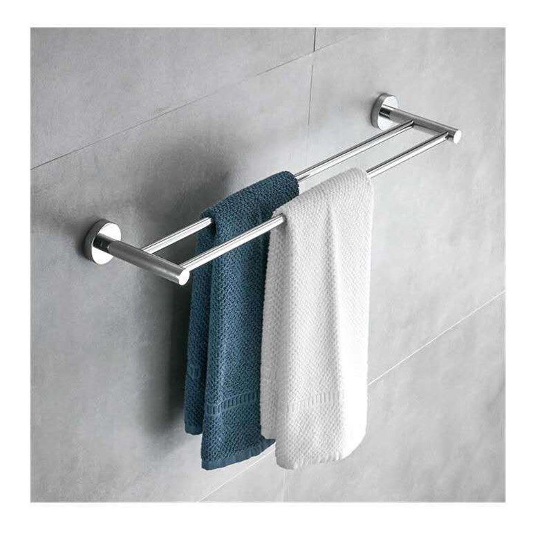 304不锈钢毛巾架拉丝酒店浴室壁挂置物毛巾杆卫生间五金卫浴挂件