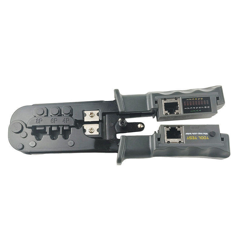 三用网线钳带测试仪器RJ45测线器压线钳4P6P8P网线工具钳CAT6网钳