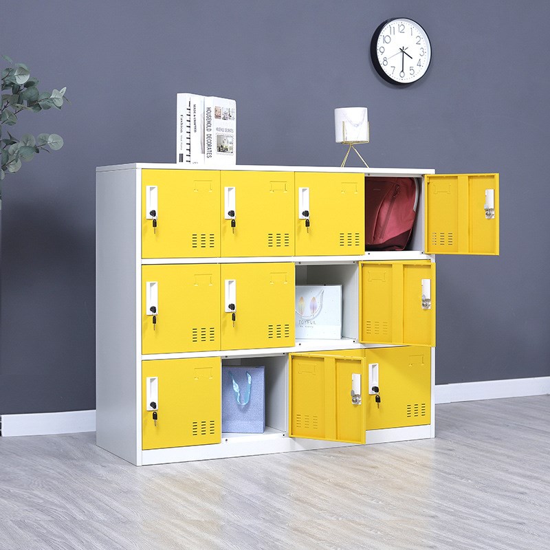 书包柜教室学生储物柜彩色带锁宿舍收纳柜员工物品柜鞋柜阳台储物