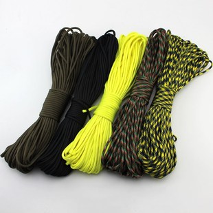 户外登山绳野外军迷装备550伞绳编织刀绳速降绳求生逃生绳4mm粗