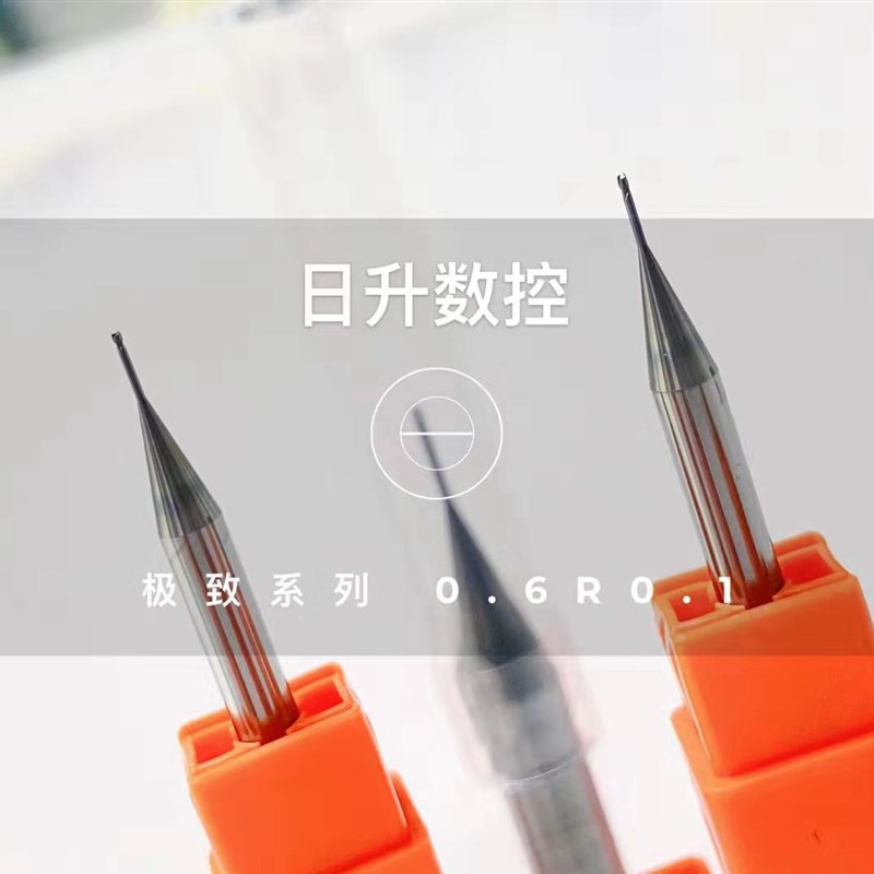 RS微小径钨钢圆鼻铣刀  0.6R0.1X4X50X2T  HRC65