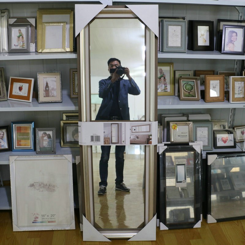 穿衣镜镜子欧式门镜试衣镜服装店镜子全身镜落地镜壁挂镜两用