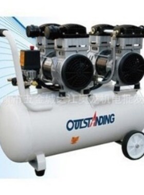 双缸1100X2-60L 静音无油空压机 100%全铜芯 2.2KW无油空气压缩机