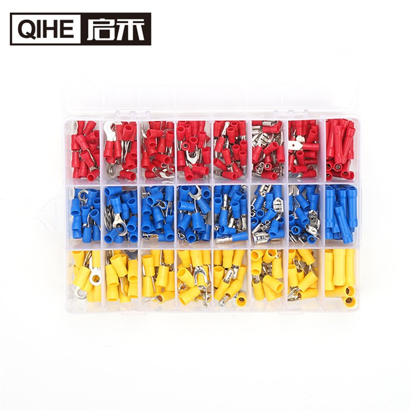 跨境电商 225/400PCS冷压端子组合 接线端子套装冷压端头盒装