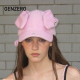 GENZERO「Peggy」粉色小猪棒球帽可弯折猪耳朵鸭舌帽男女同款 帽子