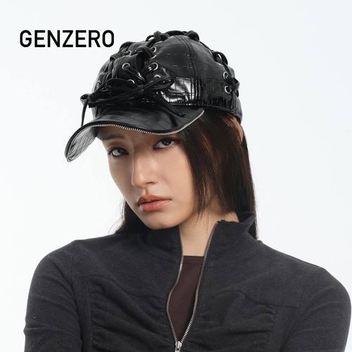 GENZERO绑带拉链棒球帽男女同款