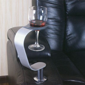 沙发家具配件茶几杯托银色金属沙发架杯架含固定座红酒杯子功能架