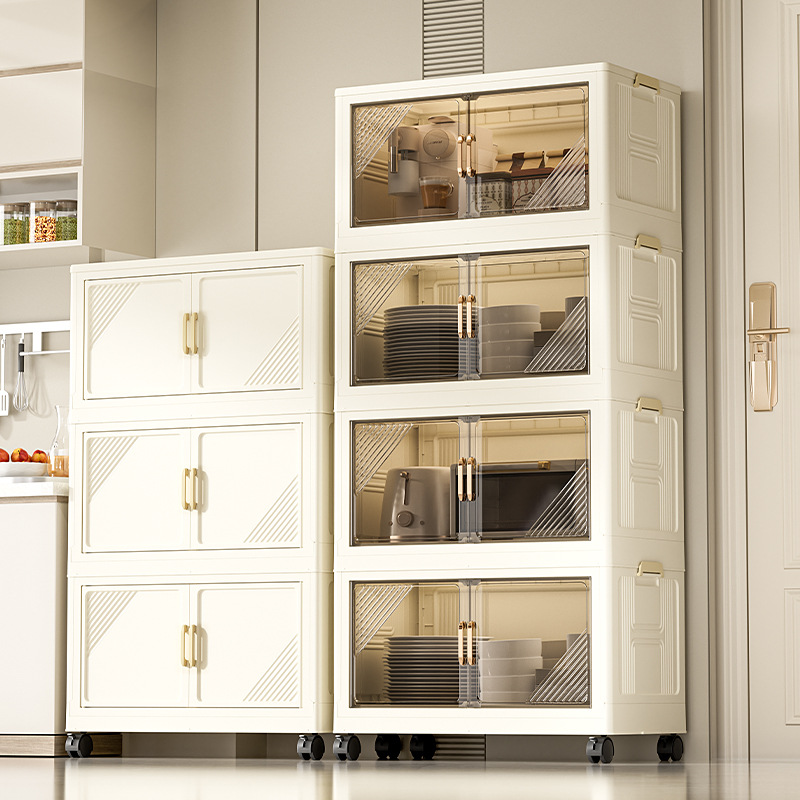 免安装折叠收纳柜家用大号折叠箱儿童衣物玩具整理柜双开门储物柜