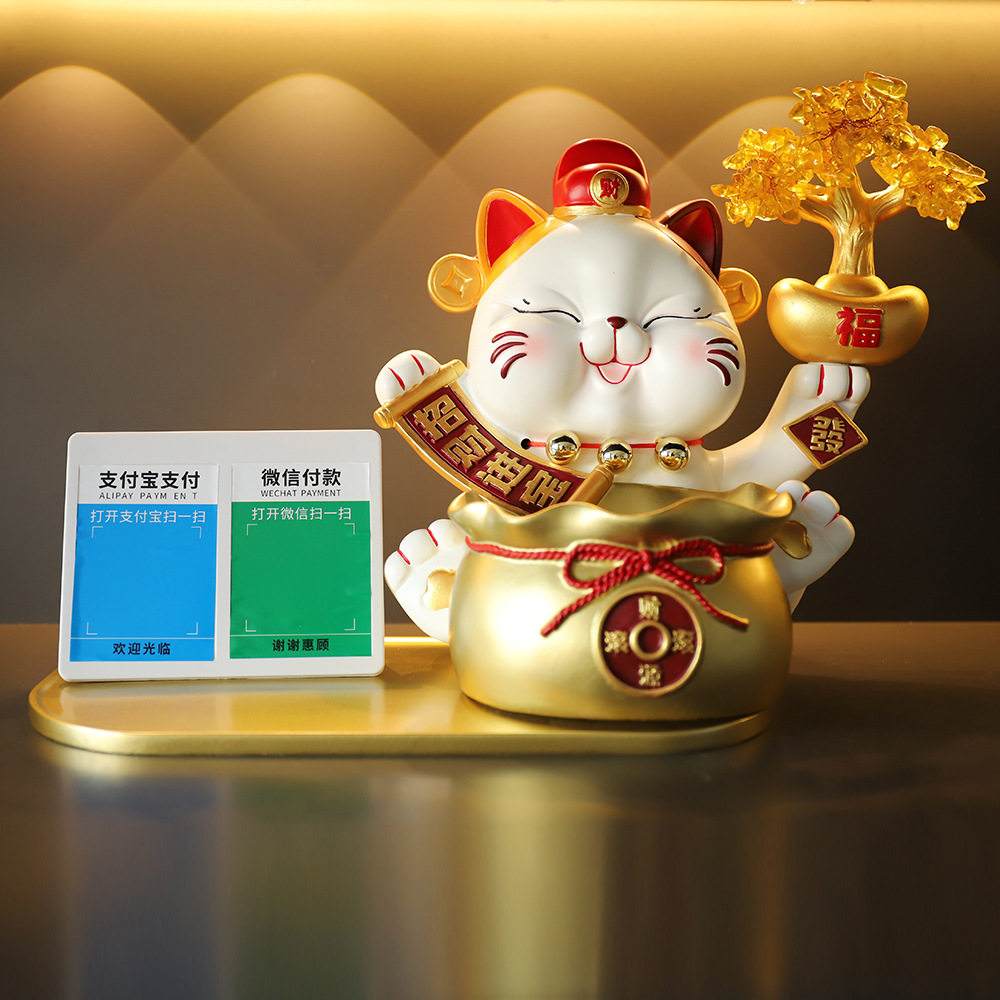创意招财猫收银摆件店铺前台收银台桌面装饰品新店开业创意礼物,家居饰品,招财猫,淘宝优惠券,粉丝福利购,淘宝优惠卷