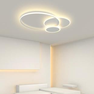 创意圆环极简卧室吸顶灯灯具 客厅灯家用led大灯简约现代轻奢个性
