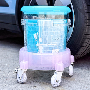 INI+洗车水桶360集尘滤芯砂石挡坐垫密封桶盖滚轮托架炫光滚轮