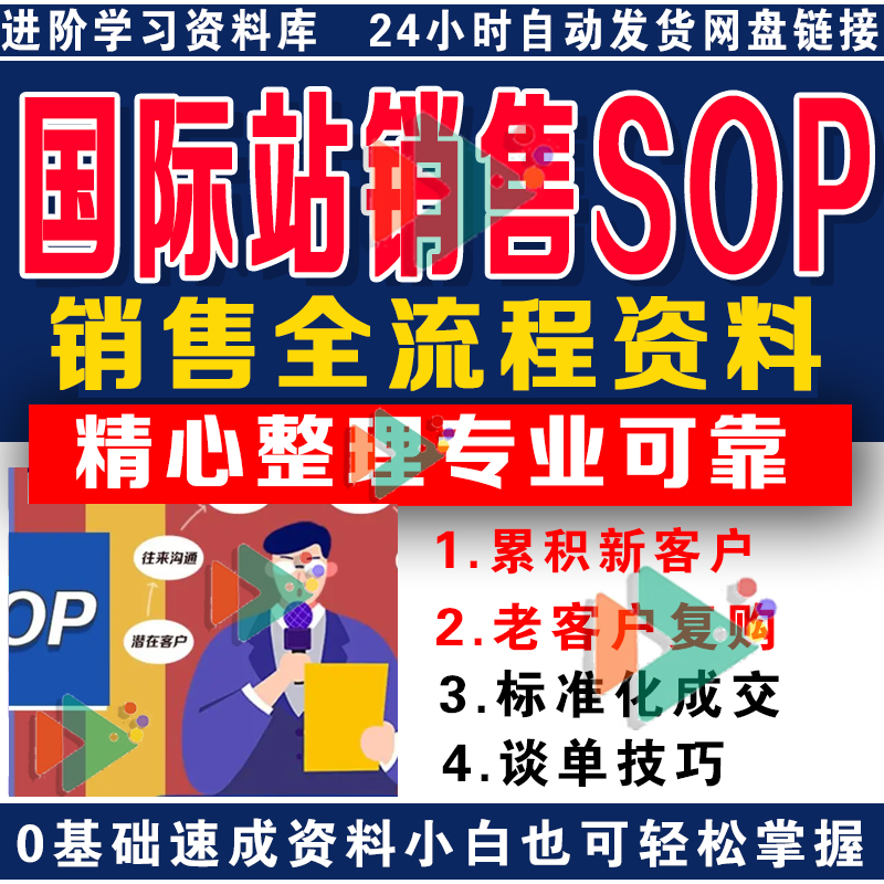 阿里巴巴国际站外贸销售SOP标准化成交复购流程客户谈单成交SOP-封面