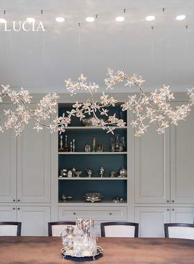 WINDFALL Eden法式轻奢花枝彩色水晶吊灯餐厅岛台楼梯间创意吊灯