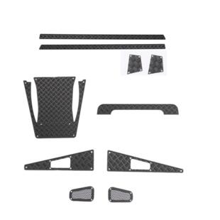 1/18trx-4m模型车路虎车身车尾金属防滑防刮板升级配件装配套装