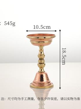 藏式纯铜护法杯杆供酒杯供杯红铜加厚密宗供杯家居噗供普供净水杯