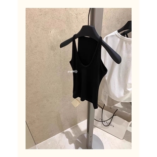 质量版辣妹吊带背心带胸垫红色挂脖上衣女夏季简约百搭美背298