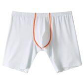 跨境男士 头潮 中腰U凸性感速干平脚短裤 加长内裤 冰丝性感男平角裤