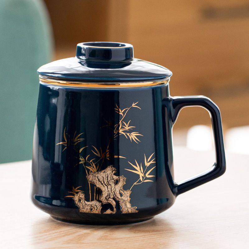 陶瓷茶杯个人专用男士高档办公室会议水杯茶水分离公司礼品可logo,餐饮具,咖啡杯,淘宝优惠券,粉丝福利购,淘宝优惠卷