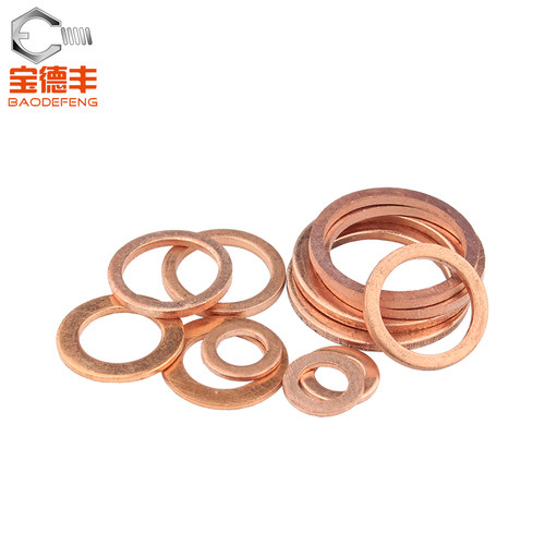紫铜垫片船用表用密封圈平垫铜金属螺丝垫圈M5M6M8M10M12-M20-M48