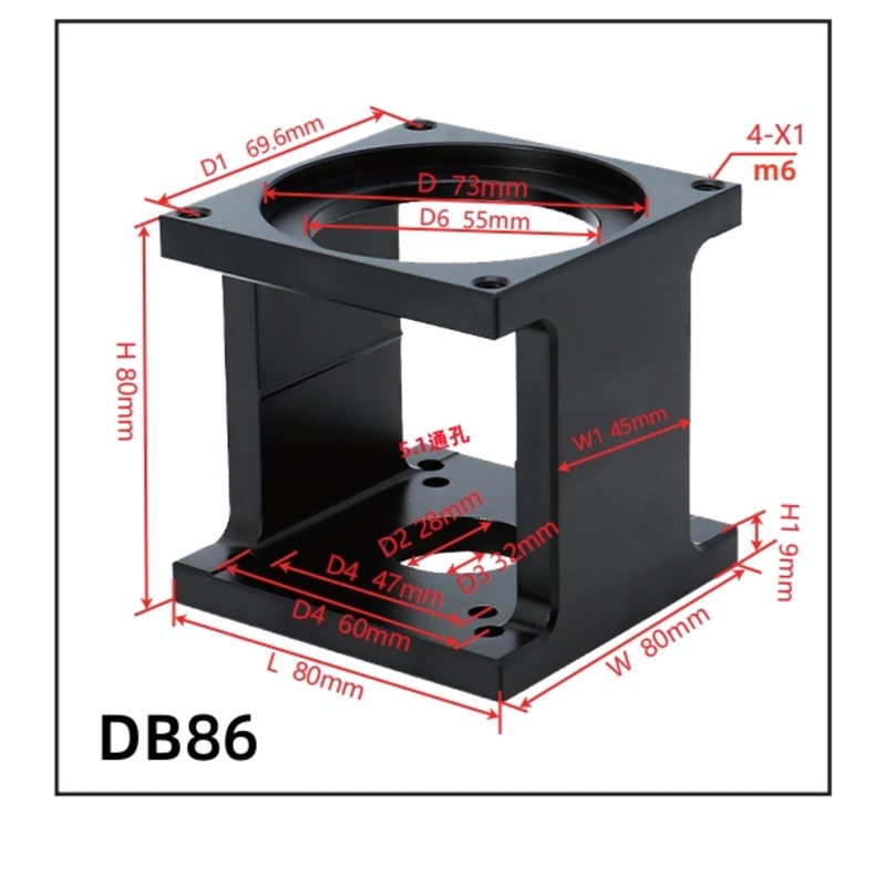 86步进伺服机支撑座电机座传动精密滚珠丝杆轴承座马达DS60固定座