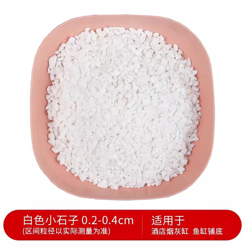 广东50斤白色石子鹅卵石庭院铺路铺地白砾石花园造景景观白石子