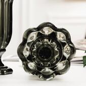 欧式 CASTLE城堡浮雕插花瓶 彩色玻璃花器客厅台面复古工艺品摆件