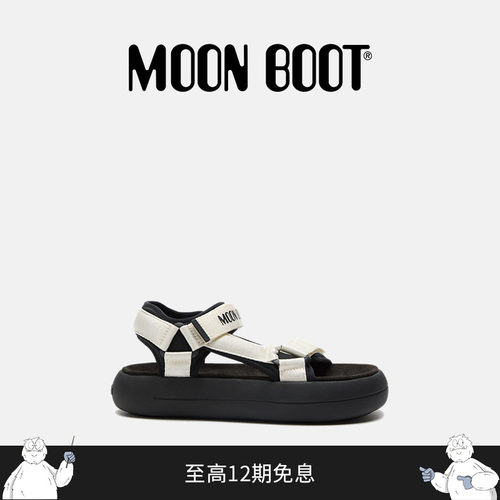 Moon Boot2026早春新款男女同款不分左右黑色/白色 SUPER 凉鞋