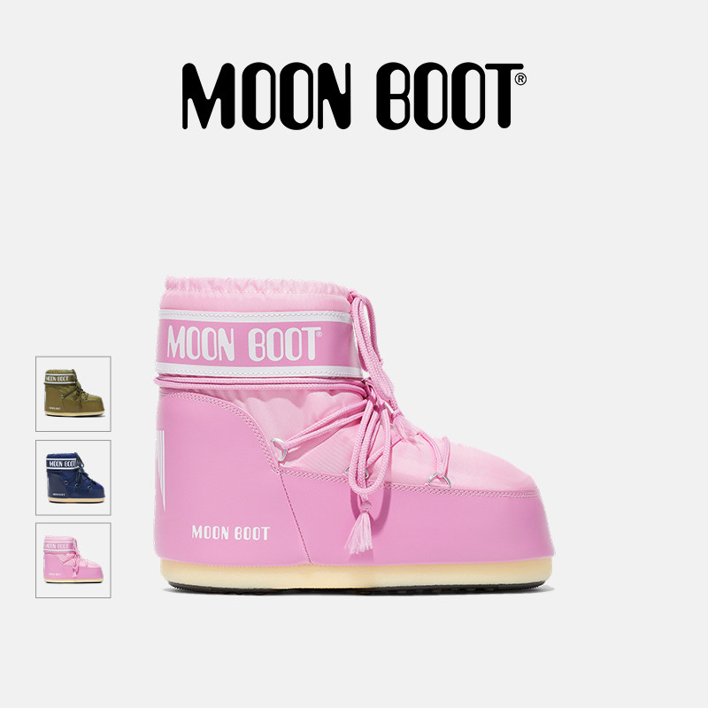 【礼物】Moon Boot经典款男女同款不分左右ICON尼龙低帮雪地靴